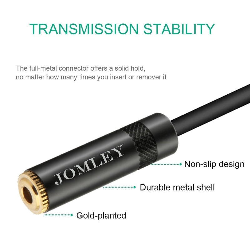 JOMLEY محول XLR إلى 3.5 مم، موصل ستيريو صوتي أنثوي 3.5 مم 1/8 بوصة إلى ذكر XLR - 1 قدم - Image 5